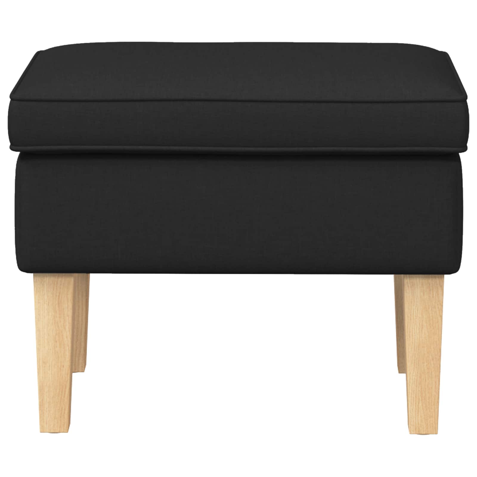 vidaXL Stołek na Stopy Czarny 55 x 35 x 41 cm tkanina