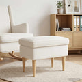 vidaXL Stołek na Stopy kremowy 55 x 35 x 41 cm Bouclé