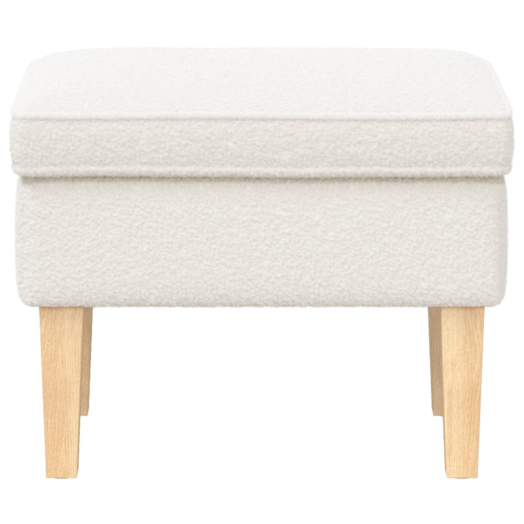 vidaXL Stołek na Stopy kremowy 55 x 35 x 41 cm Bouclé