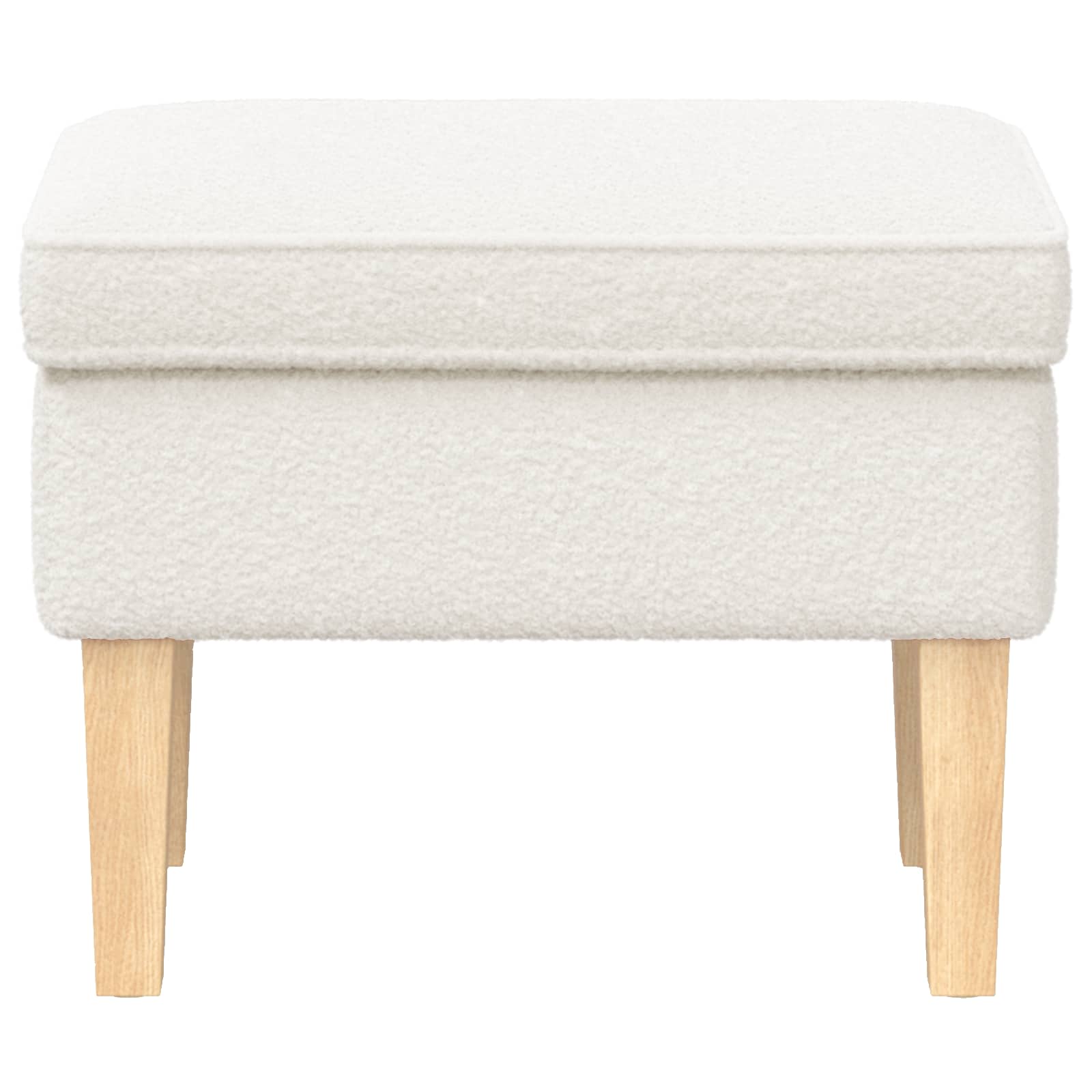 vidaXL Stołek na Stopy kremowy 55 x 35 x 41 cm Bouclé