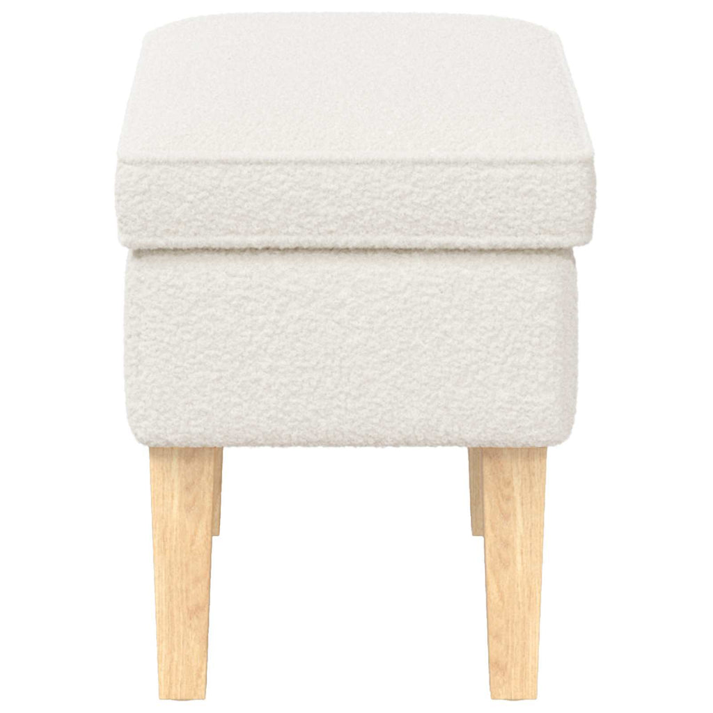 vidaXL Stołek na Stopy kremowy 55 x 35 x 41 cm Bouclé