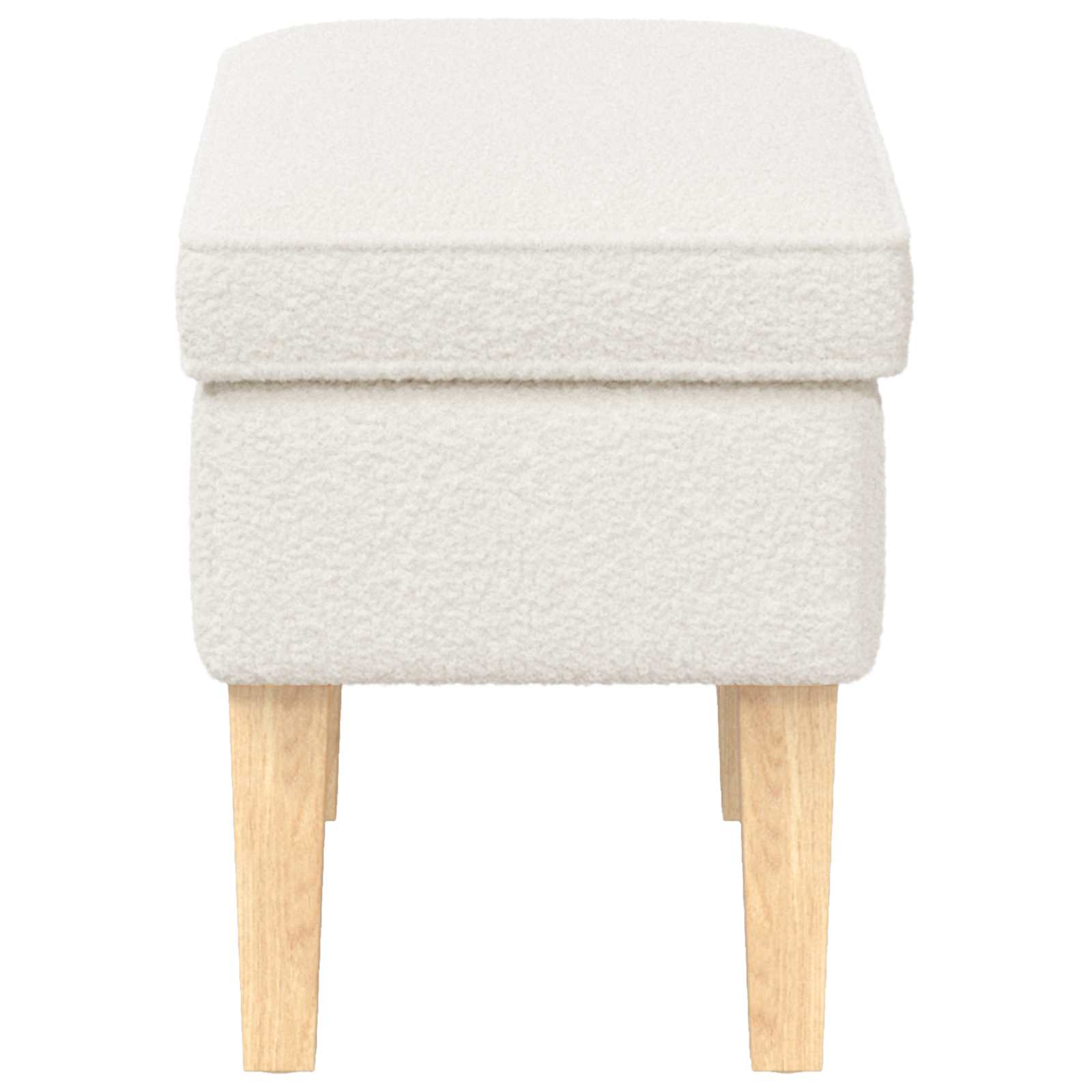 vidaXL Stołek na Stopy kremowy 55 x 35 x 41 cm Bouclé
