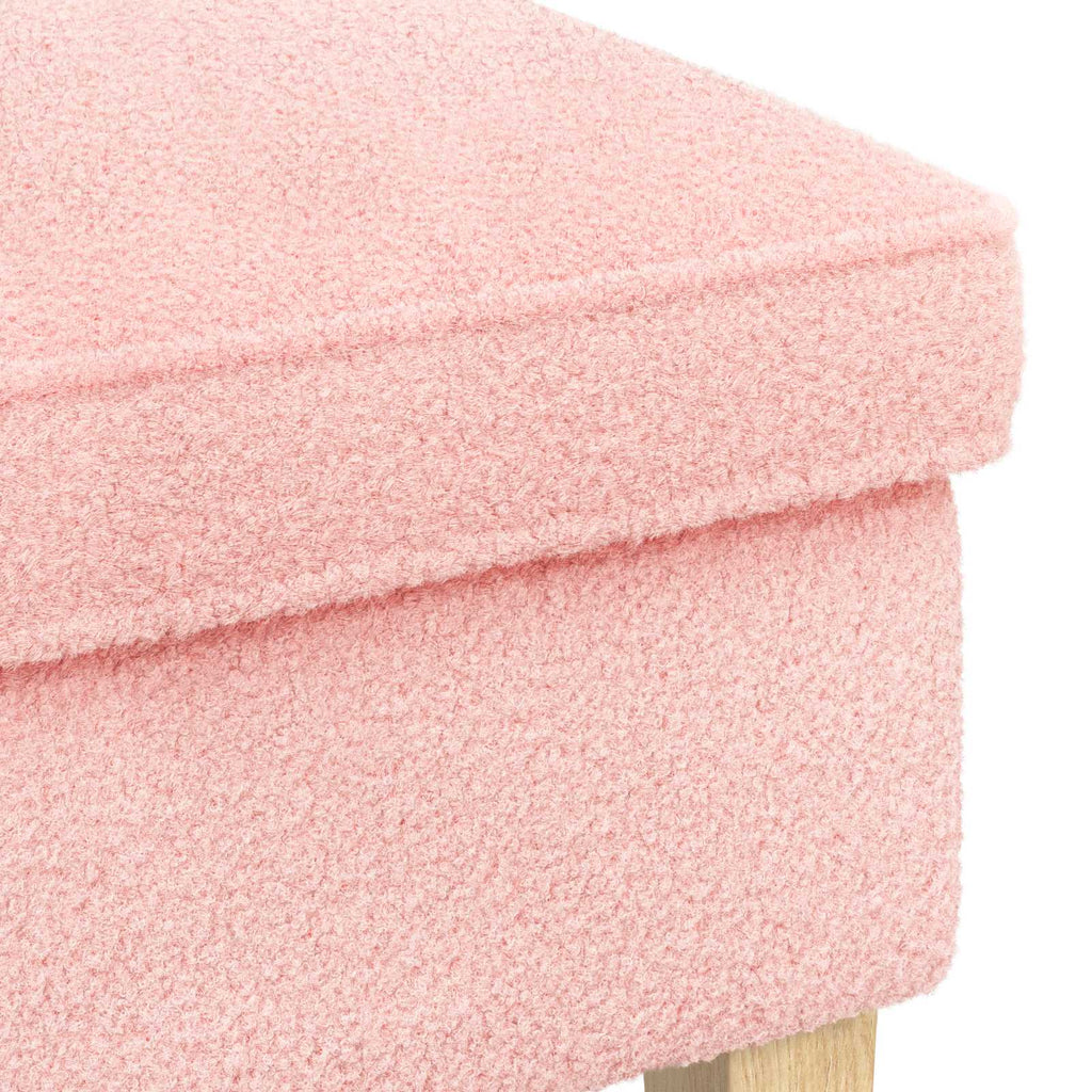 vidaXL Stołek na Stopy różowy 55 x 35 x 41 cm Bouclé