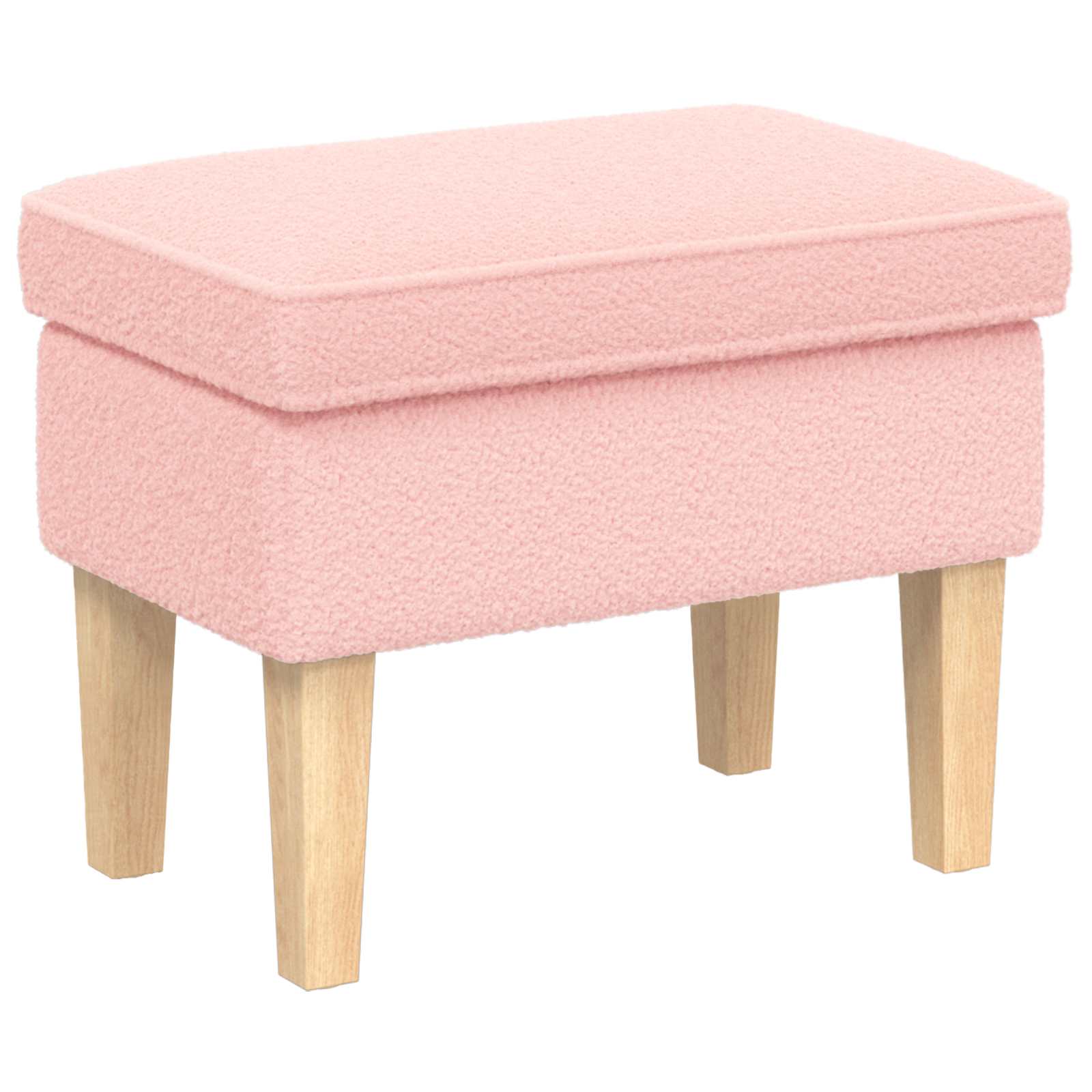 vidaXL Stołek na Stopy różowy 55 x 35 x 41 cm Bouclé