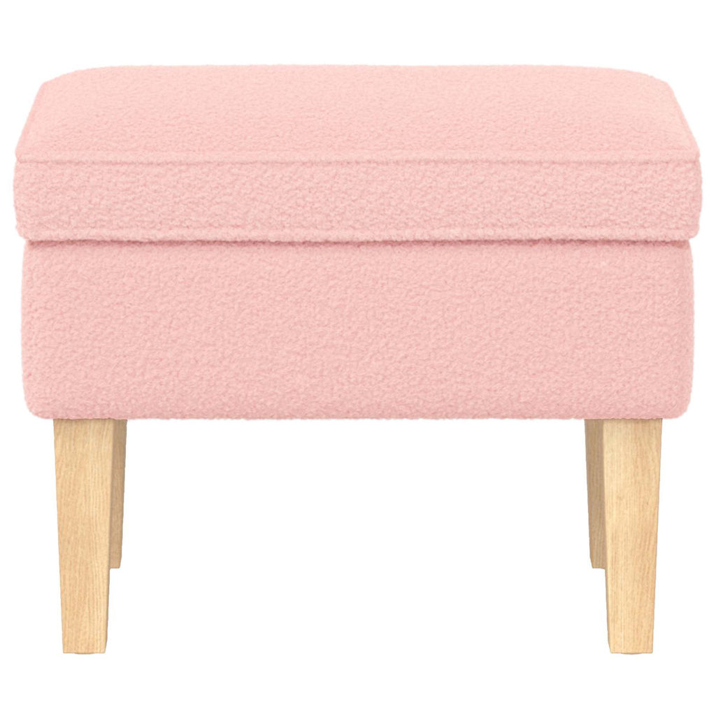 vidaXL Stołek na Stopy różowy 55 x 35 x 41 cm Bouclé