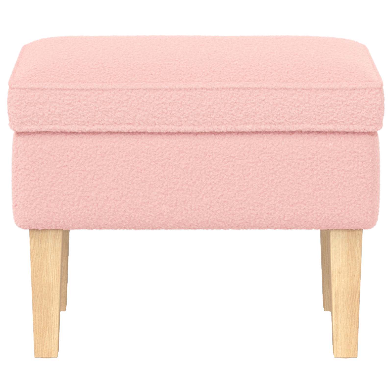 vidaXL Stołek na Stopy różowy 55 x 35 x 41 cm Bouclé