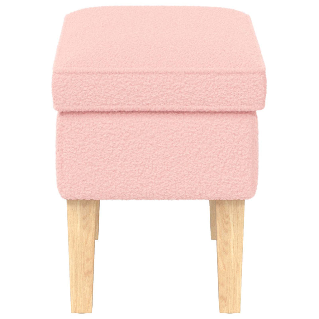 vidaXL Stołek na Stopy różowy 55 x 35 x 41 cm Bouclé