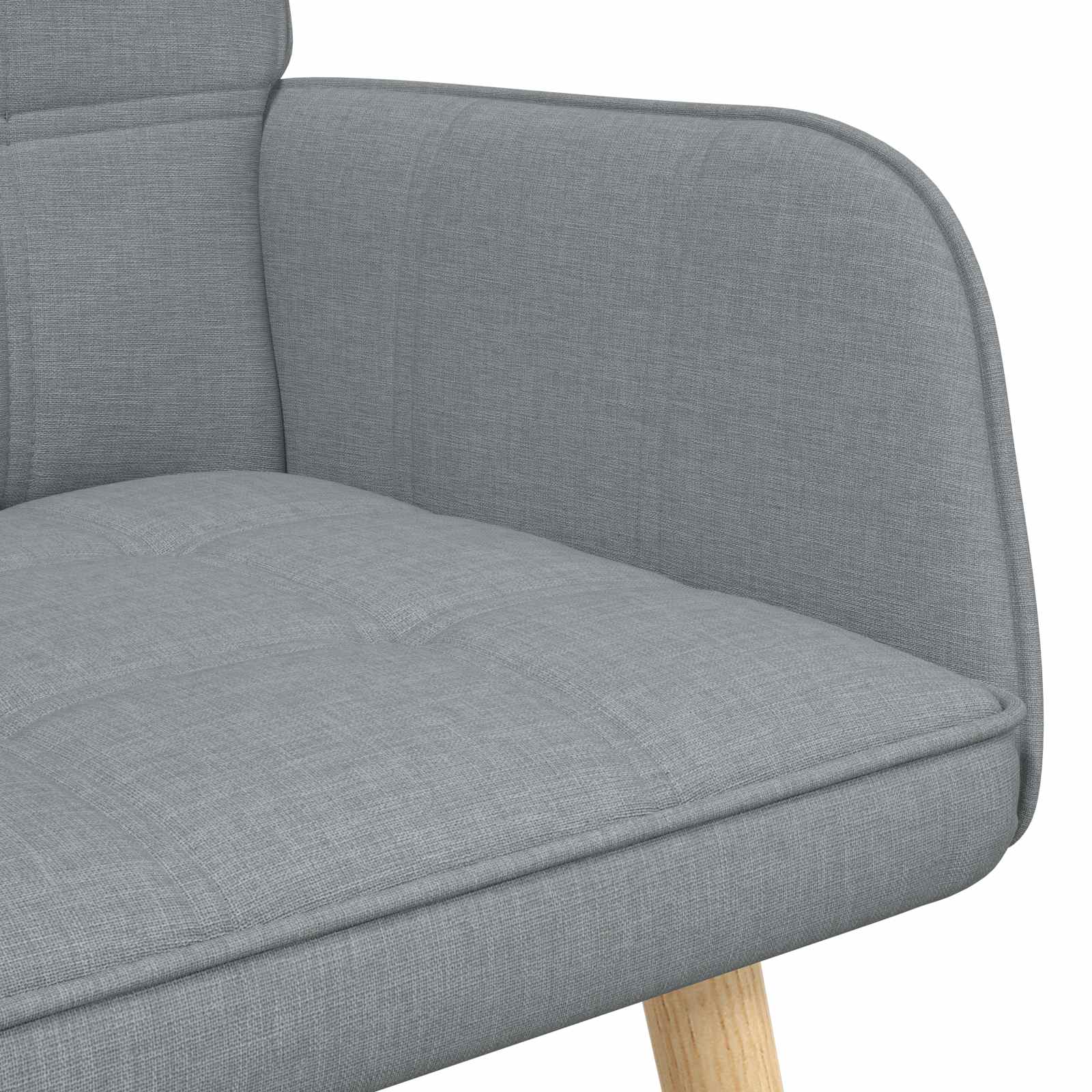 vidaXL Sofa dwuosobowa jasnoszary 115 x 61 x 87 cm tkanina