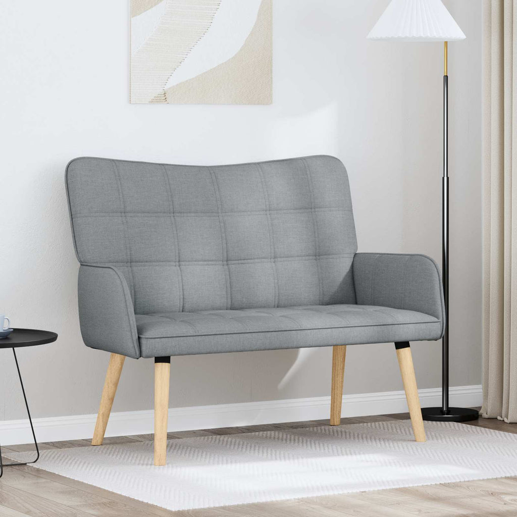 vidaXL Sofa dwuosobowa jasnoszary 115 x 61 x 87 cm tkanina