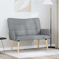 vidaXL Sofa dwuosobowa jasnoszary 115 x 61 x 87 cm tkanina