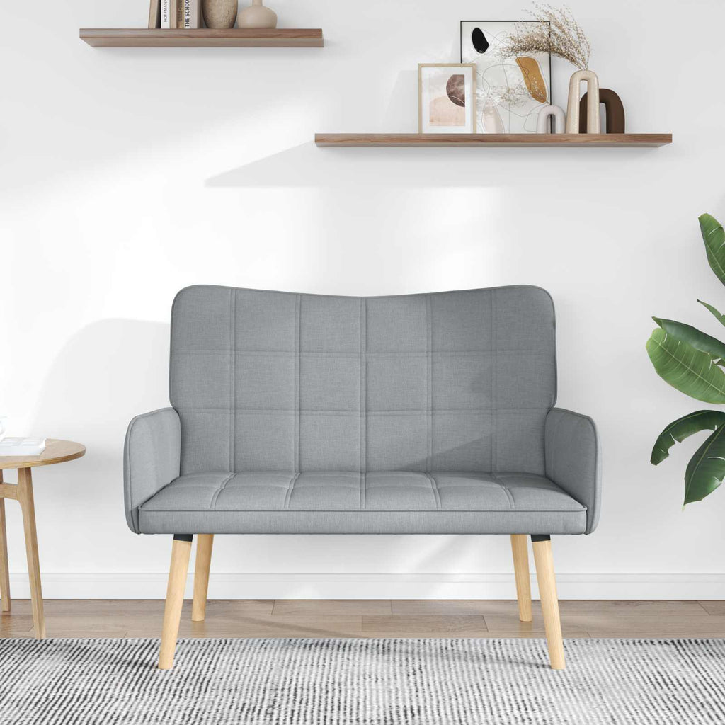 vidaXL Sofa dwuosobowa jasnoszary 115 x 61 x 87 cm tkanina