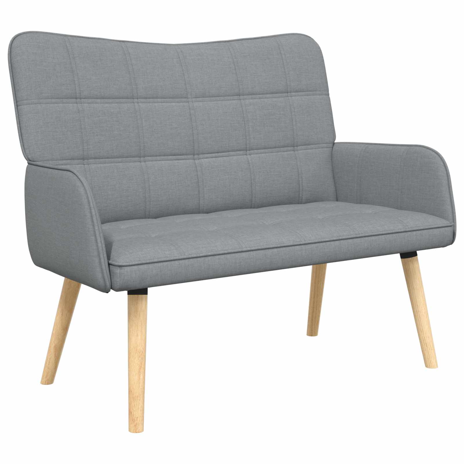 vidaXL Sofa dwuosobowa jasnoszary 115 x 61 x 87 cm tkanina