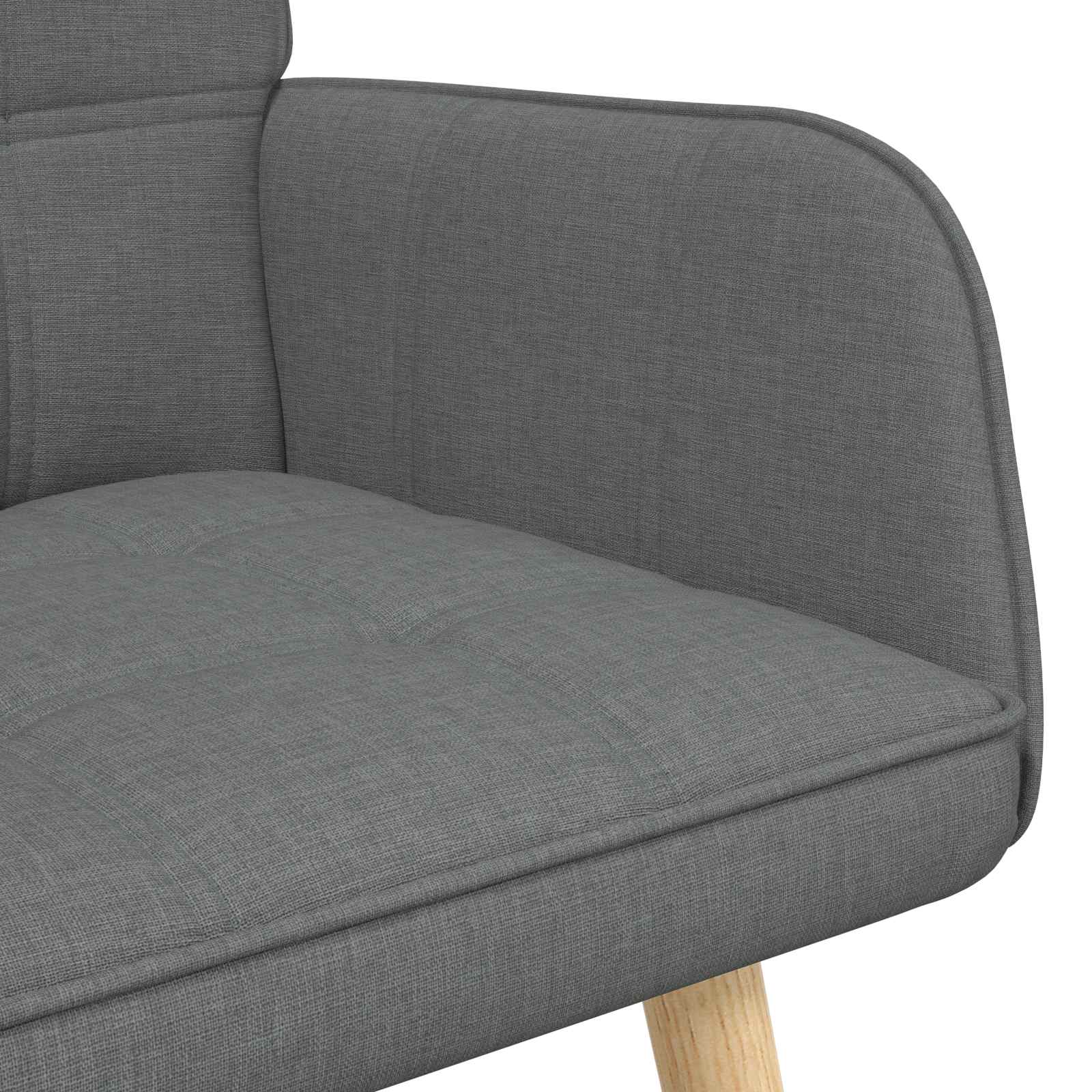 vidaXL Sofa dwuosobowa ciemnoszary 115 x 61 x 87 cm tkanina