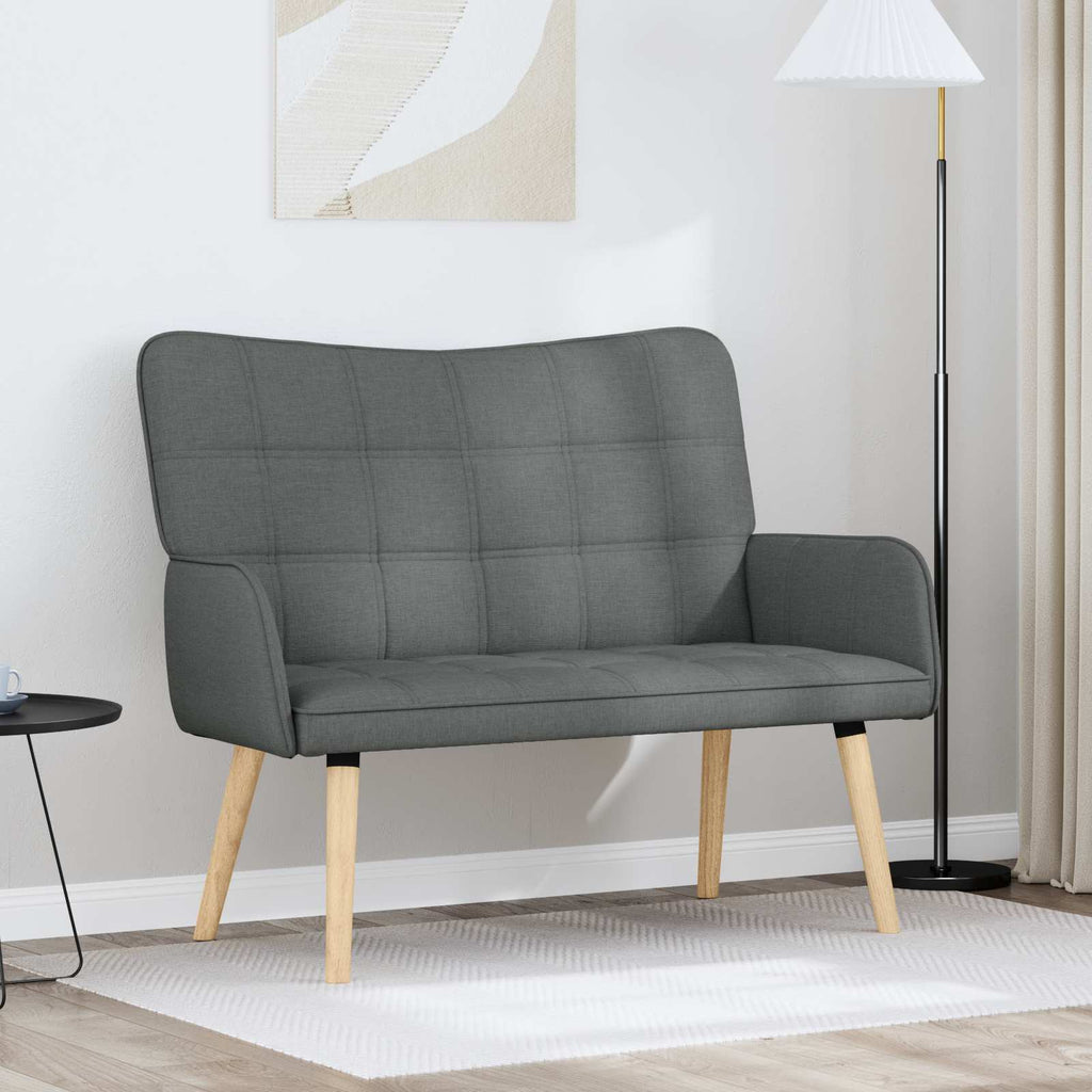 vidaXL Sofa dwuosobowa ciemnoszary 115 x 61 x 87 cm tkanina