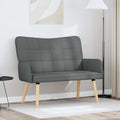 vidaXL Sofa dwuosobowa ciemnoszary 115 x 61 x 87 cm tkanina