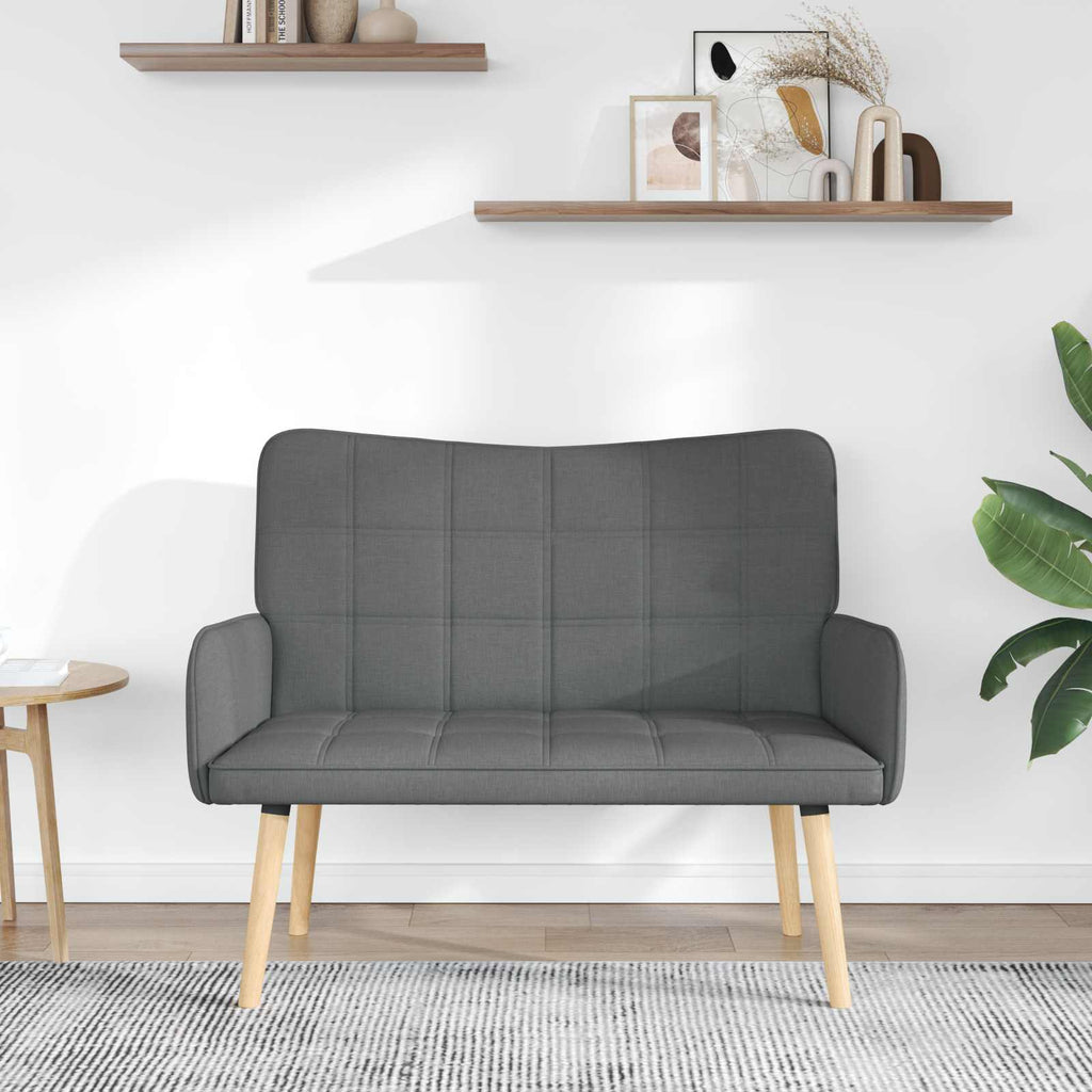 vidaXL Sofa dwuosobowa ciemnoszary 115 x 61 x 87 cm tkanina