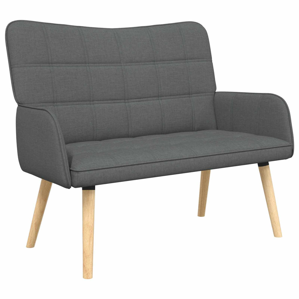 vidaXL Sofa dwuosobowa ciemnoszary 115 x 61 x 87 cm tkanina