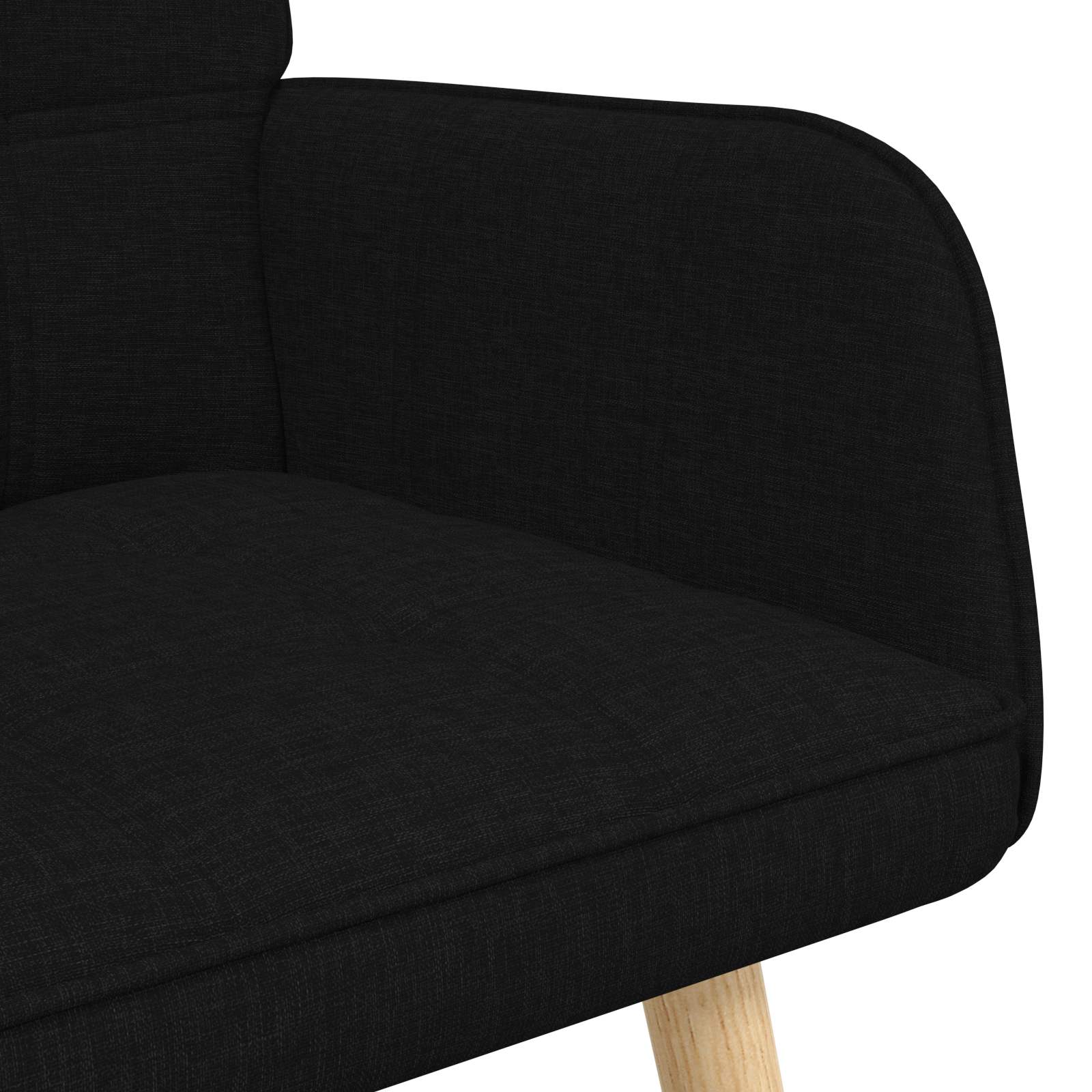 vidaXL Sofa dwuosobowa Czarny 115 x 61 x 87 cm tkanina