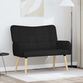 vidaXL Sofa dwuosobowa Czarny 115 x 61 x 87 cm tkanina