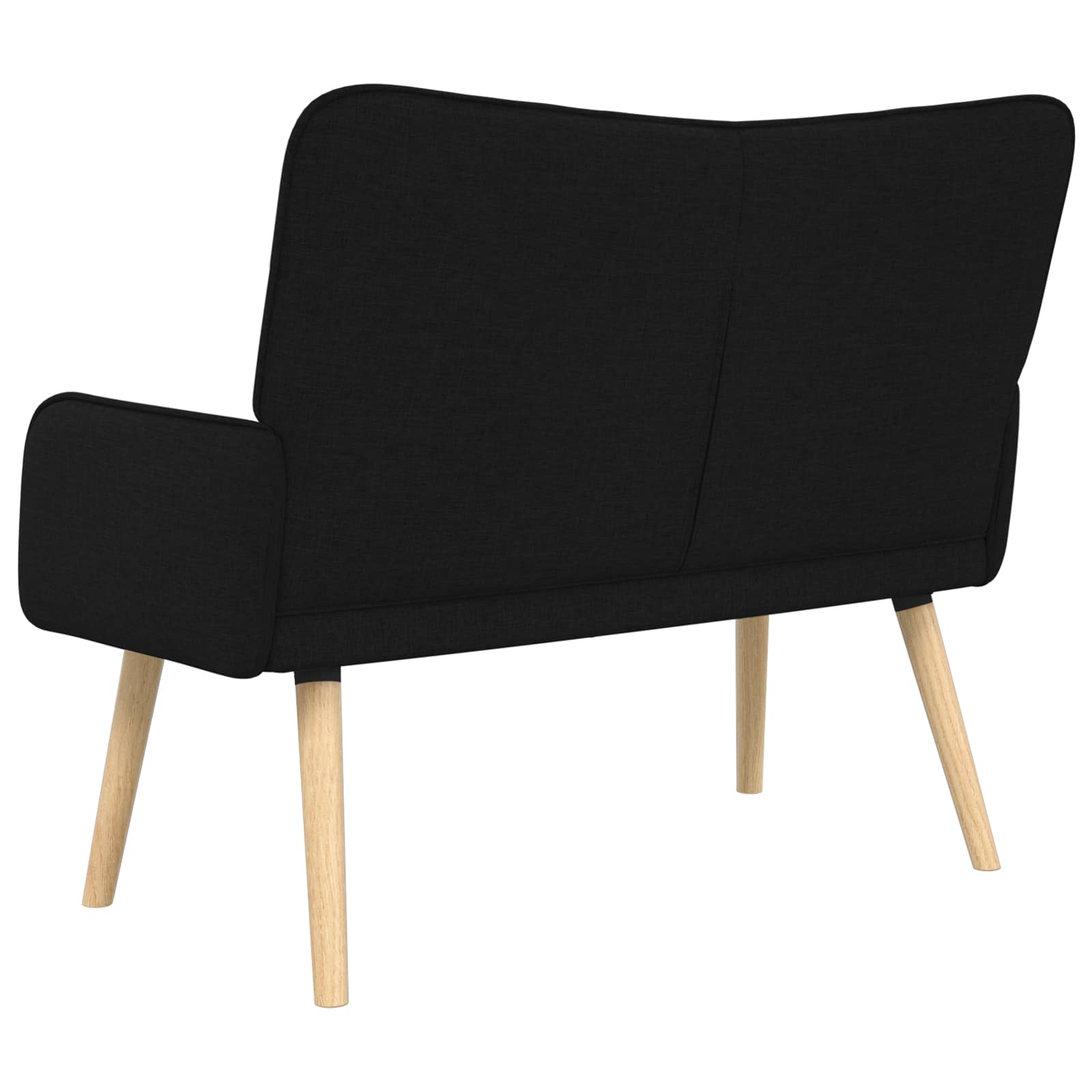 vidaXL Sofa dwuosobowa Czarny 115 x 61 x 87 cm tkanina