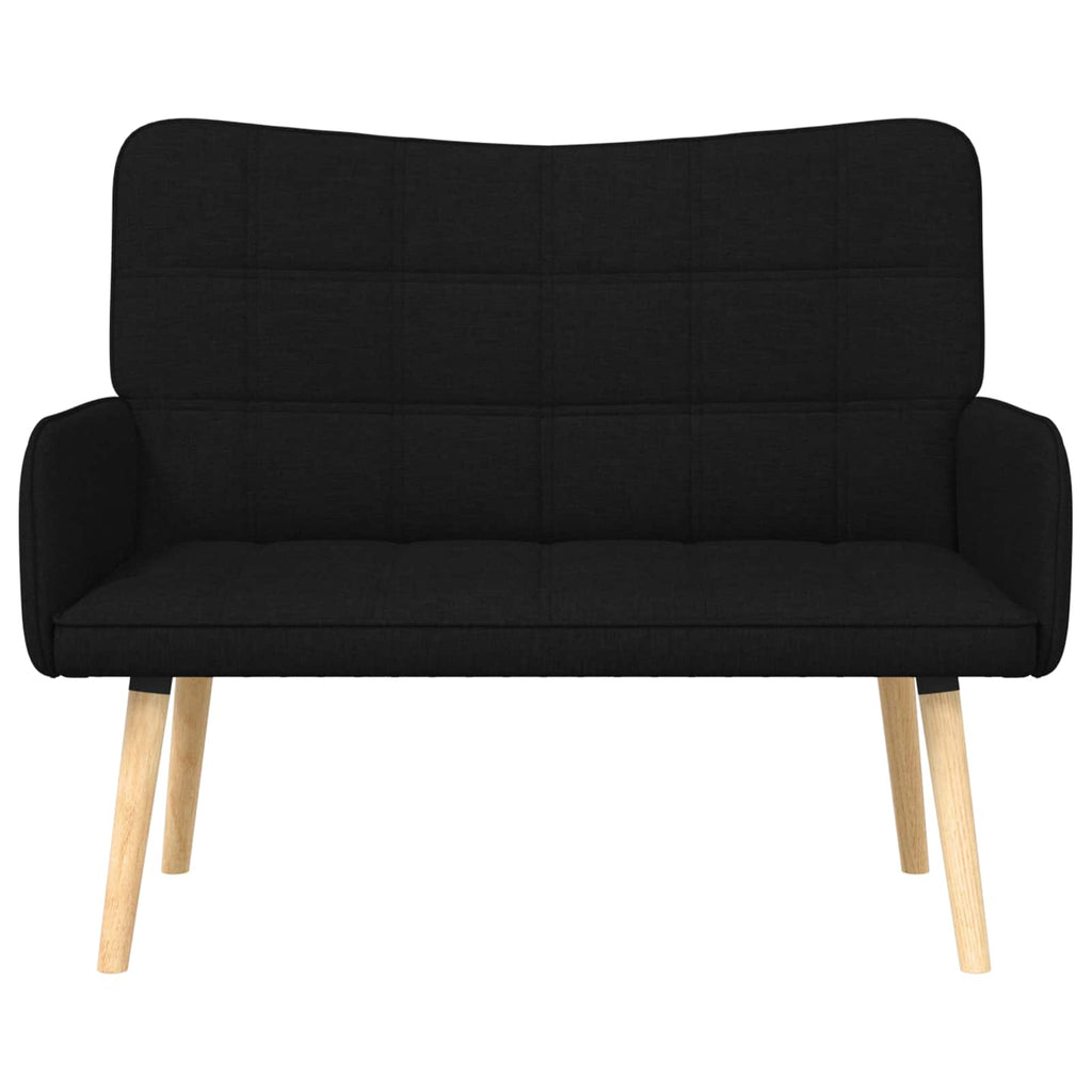 vidaXL Sofa dwuosobowa Czarny 115 x 61 x 87 cm tkanina