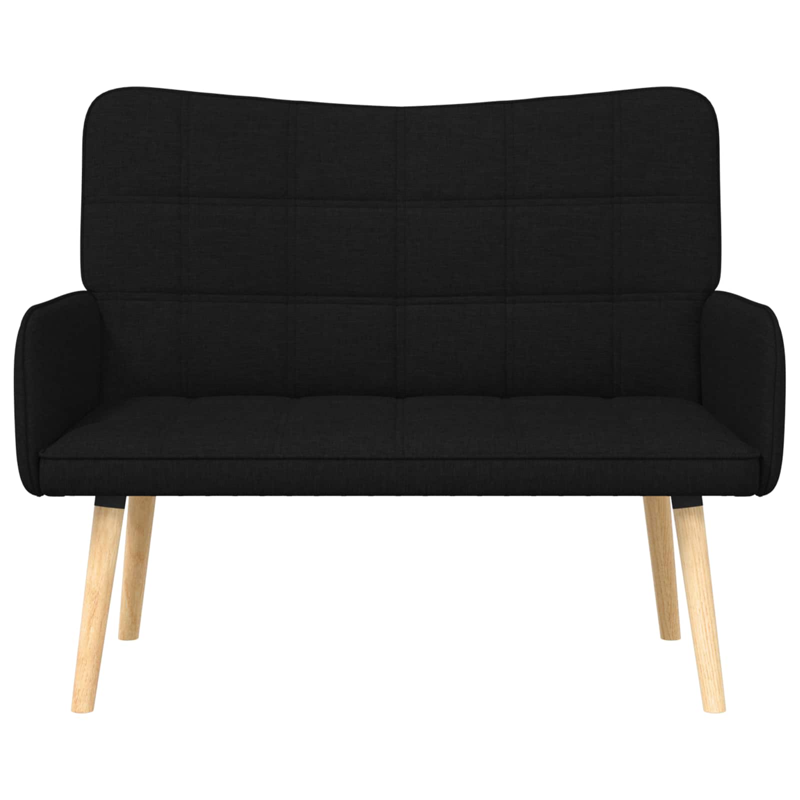 vidaXL Sofa dwuosobowa Czarny 115 x 61 x 87 cm tkanina