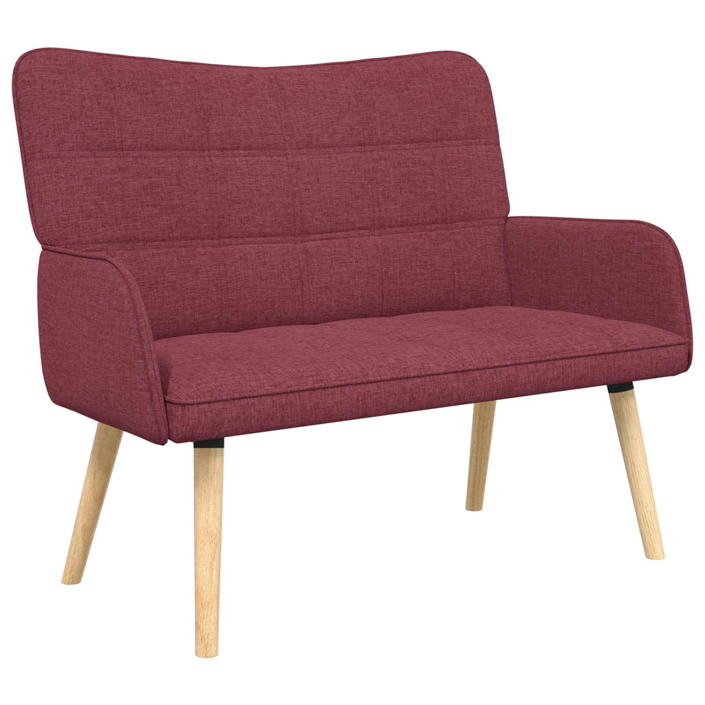 vidaXL Sofa dwuosobowa Czerwone wino 115 x 61 x 87 cm tkanina