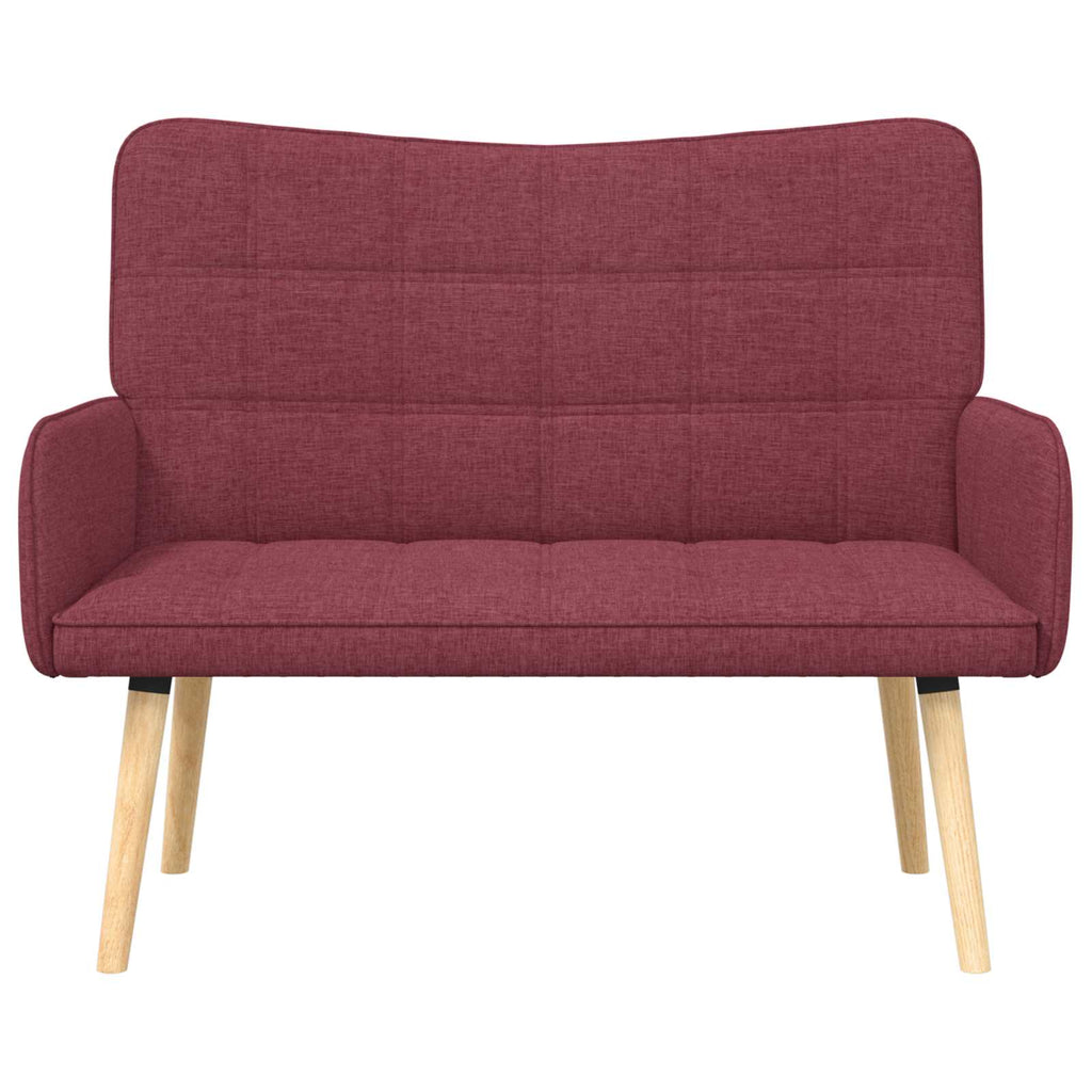 vidaXL Sofa dwuosobowa Czerwone wino 115 x 61 x 87 cm tkanina