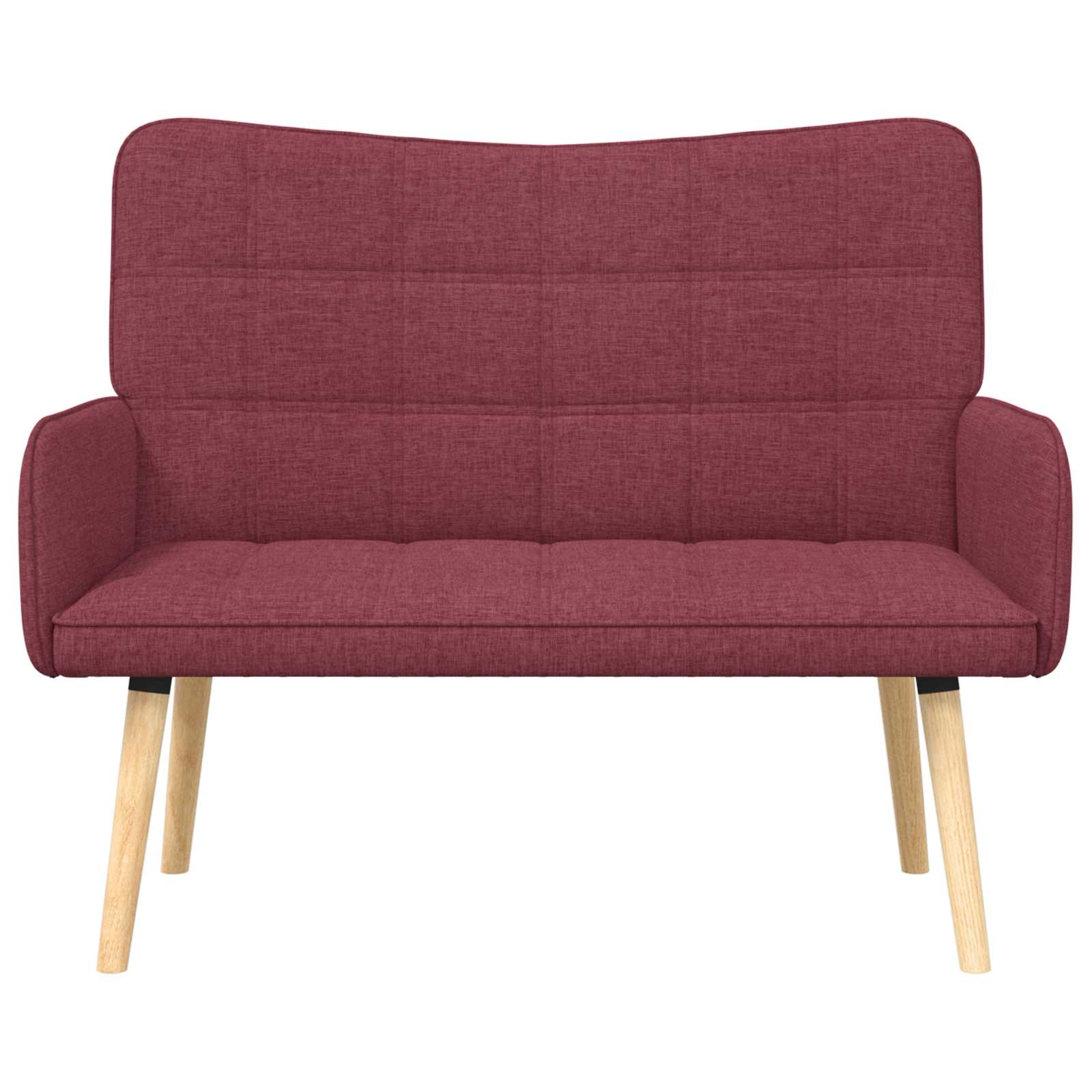 vidaXL Sofa dwuosobowa Czerwone wino 115 x 61 x 87 cm tkanina