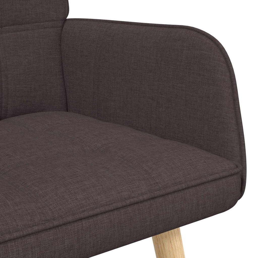 vidaXL Sofa dwuosobowa Ciemny brąz 115 x 61 x 87 cm tkanina