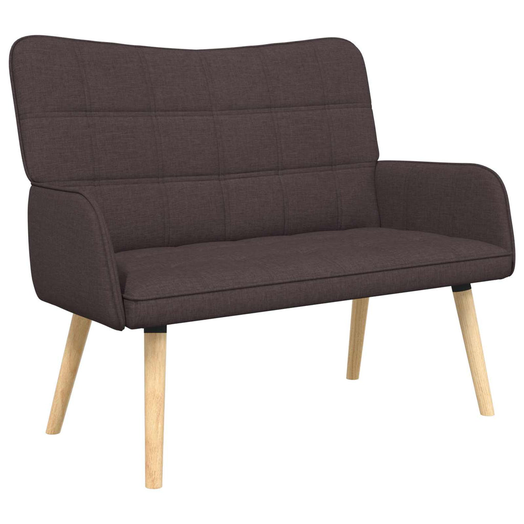 vidaXL Sofa dwuosobowa Ciemny brąz 115 x 61 x 87 cm tkanina