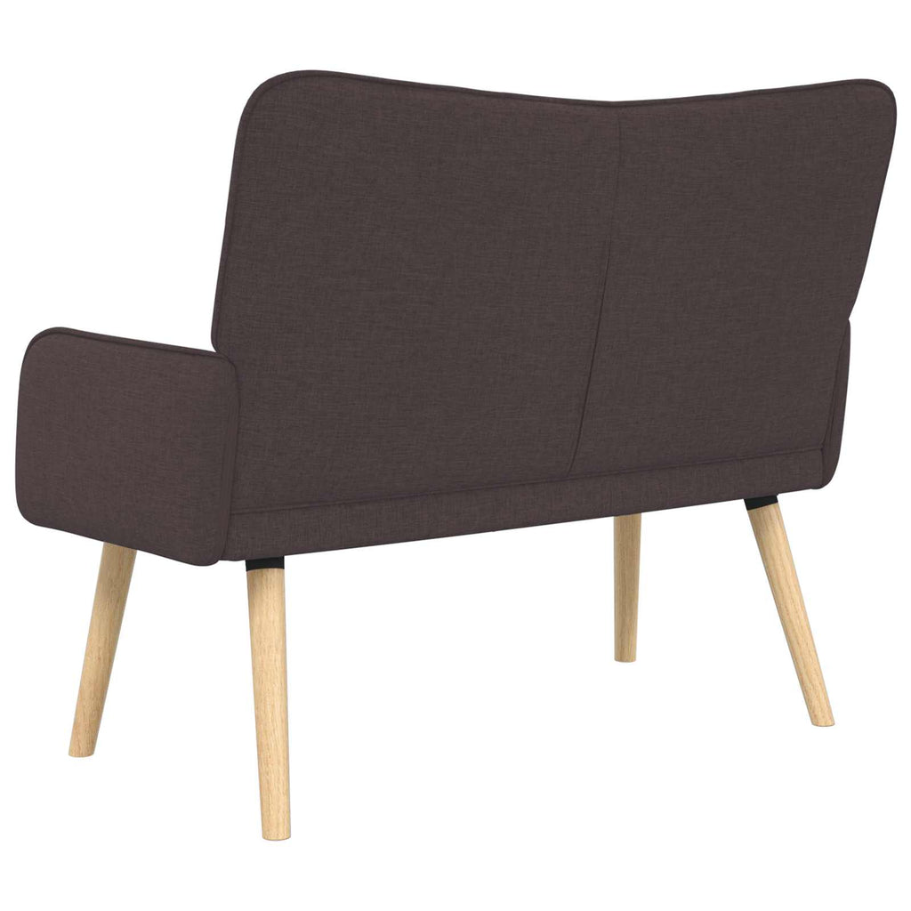 vidaXL Sofa dwuosobowa Ciemny brąz 115 x 61 x 87 cm tkanina