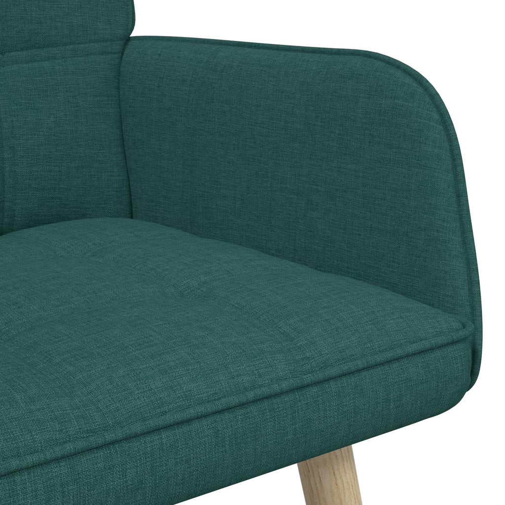 vidaXL Sofa dwuosobowa Ciemnozielony 115 x 61 x 87 cm tkanina