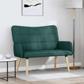 vidaXL Sofa dwuosobowa Ciemnozielony 115 x 61 x 87 cm tkanina