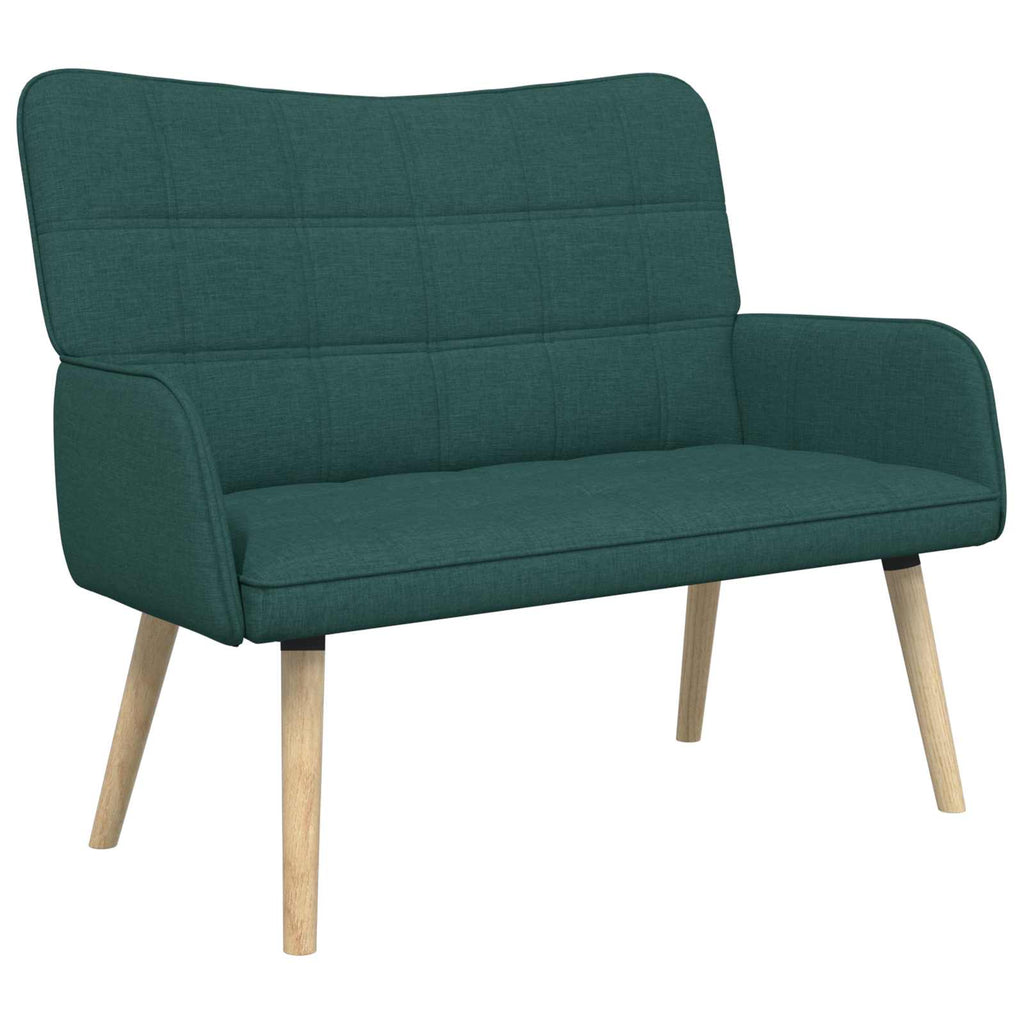 vidaXL Sofa dwuosobowa Ciemnozielony 115 x 61 x 87 cm tkanina