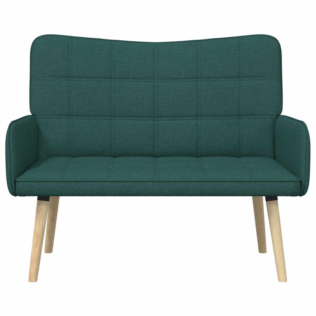 vidaXL Sofa dwuosobowa Ciemnozielony 115 x 61 x 87 cm tkanina