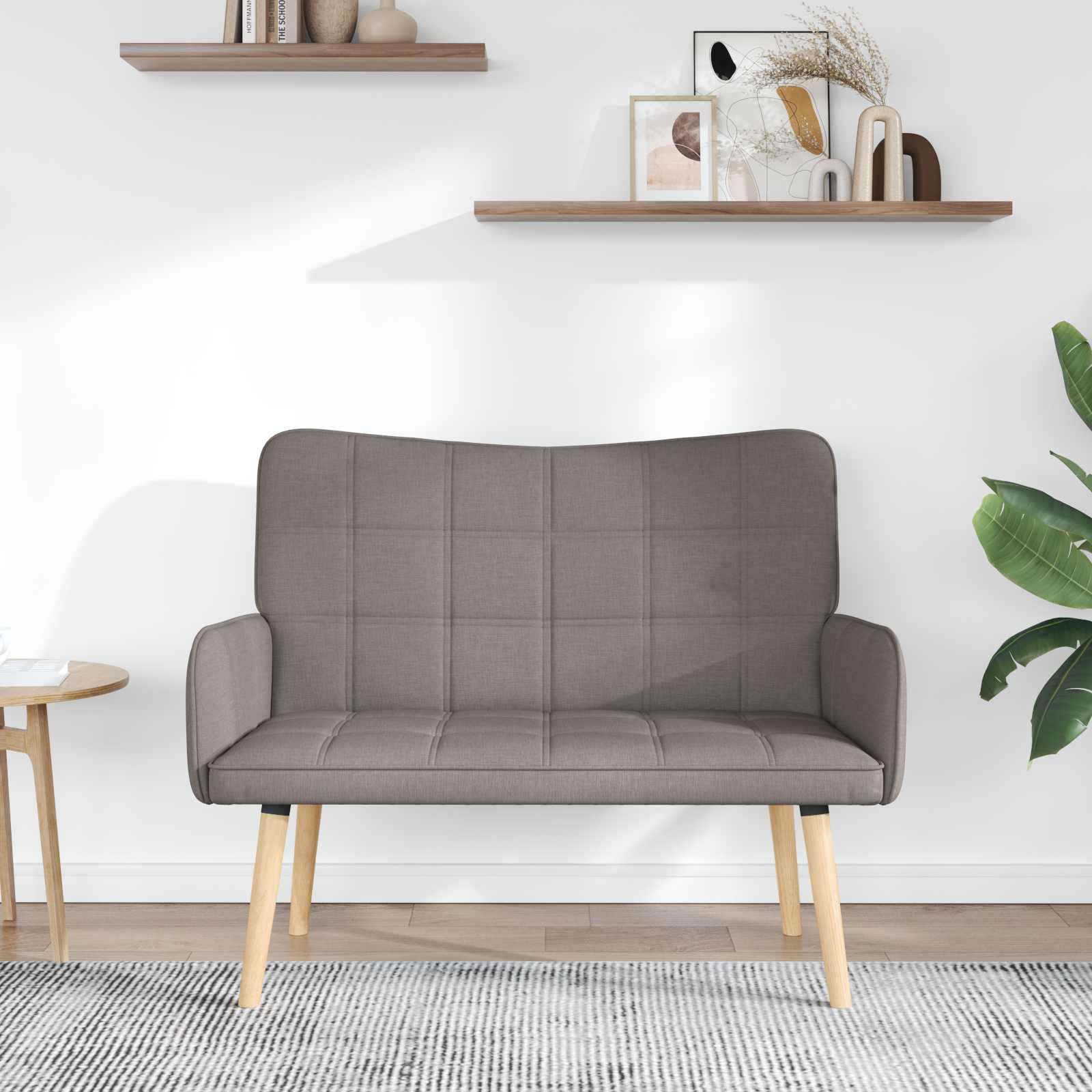 vidaXL Sofa dwuosobowa Ciemnoszary 115 x 61 x 87 cm tkanina