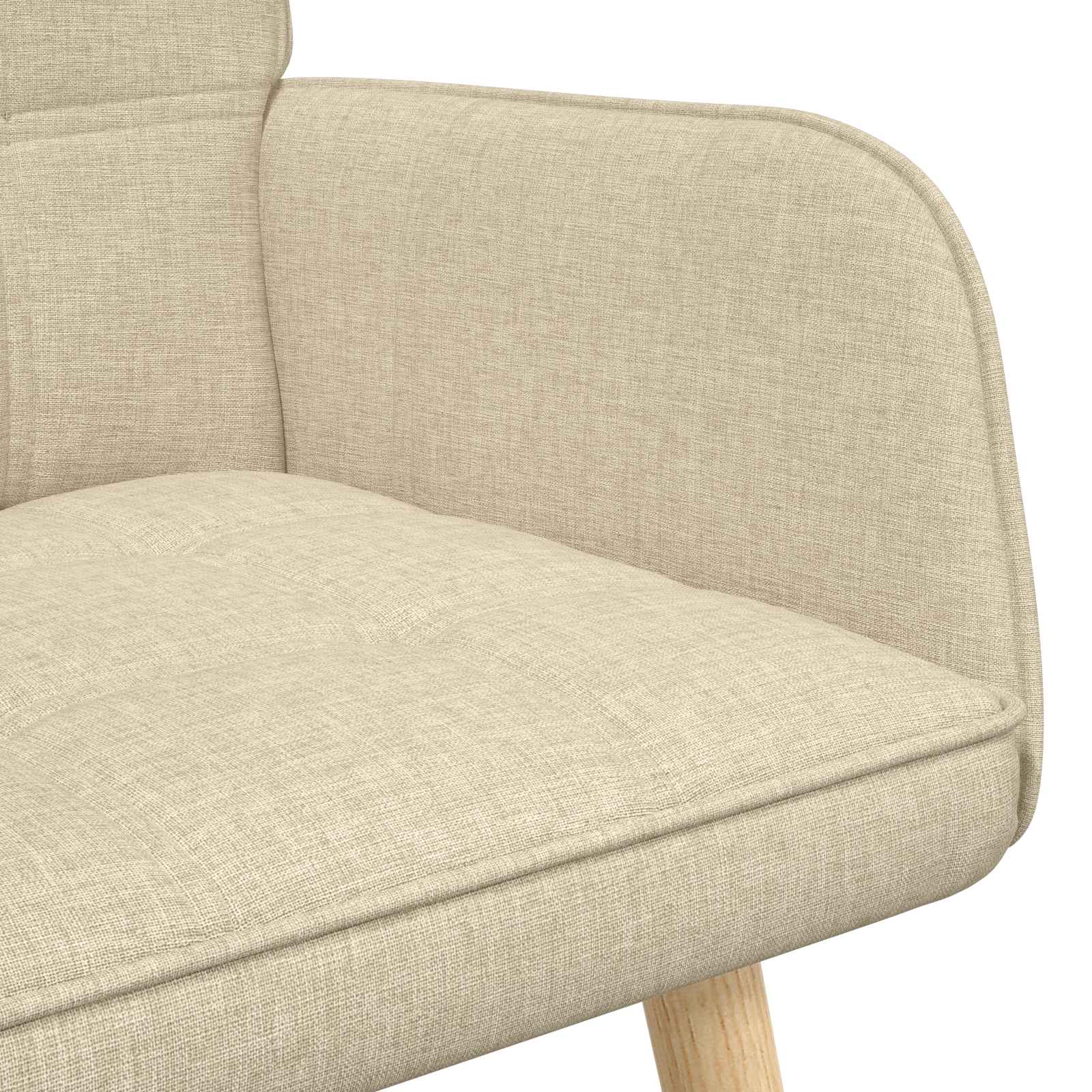 vidaXL Sofa dwuosobowa kremowy 115 x 61 x 87 cm tkanina