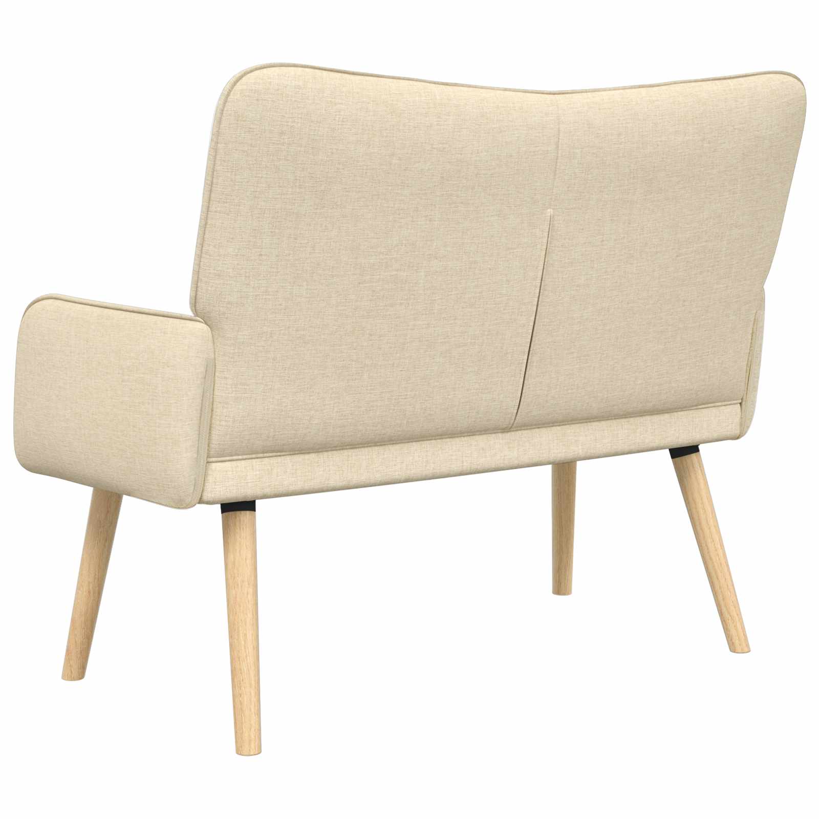 vidaXL Sofa dwuosobowa kremowy 115 x 61 x 87 cm tkanina