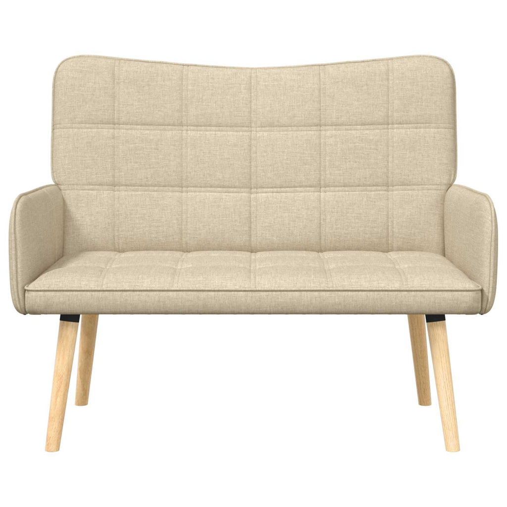 vidaXL Sofa dwuosobowa kremowy 115 x 61 x 87 cm tkanina