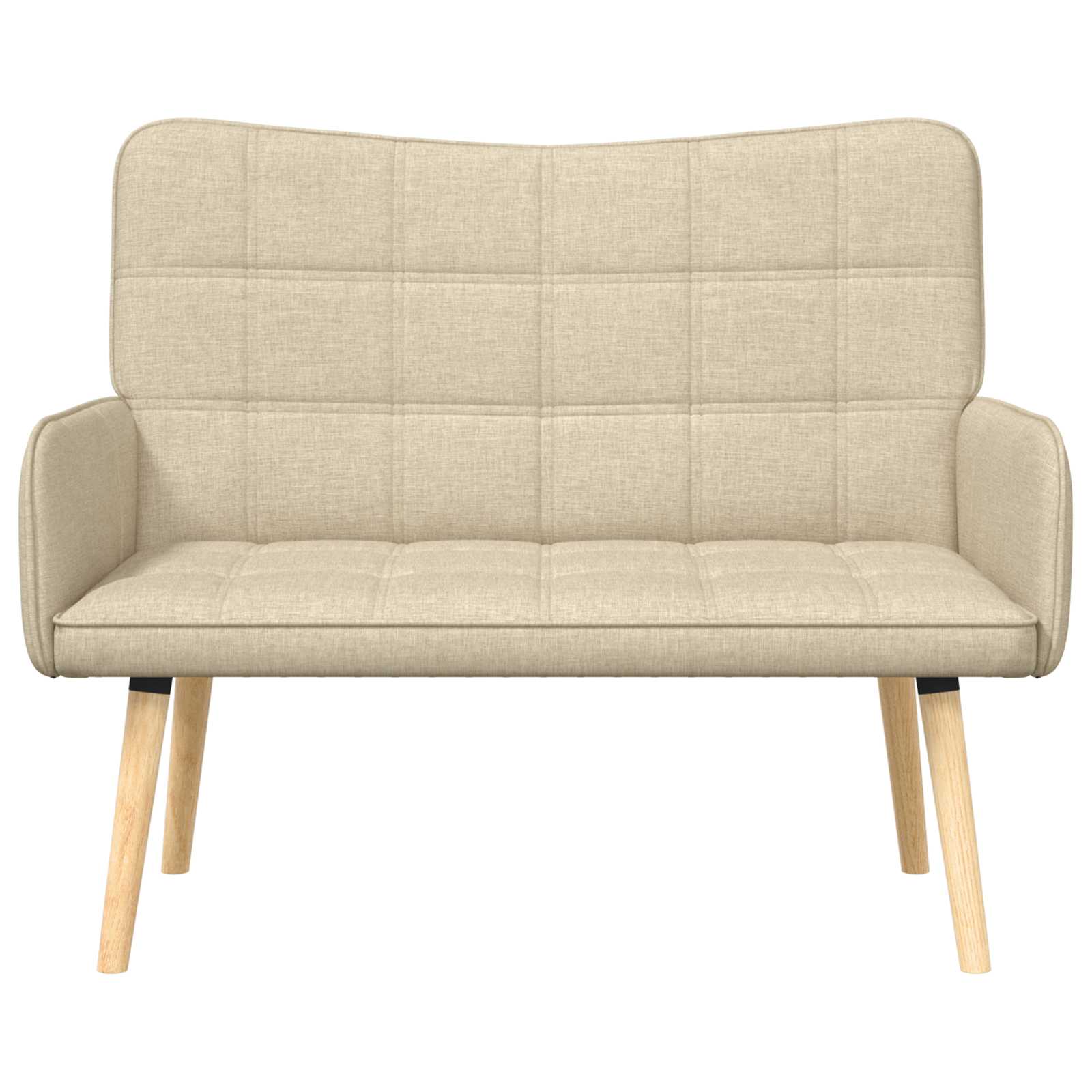 vidaXL Sofa dwuosobowa kremowy 115 x 61 x 87 cm tkanina