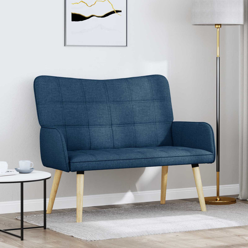 vidaXL Sofa dwuosobowa niebieski 115 x 61 x 87 cm tkanina