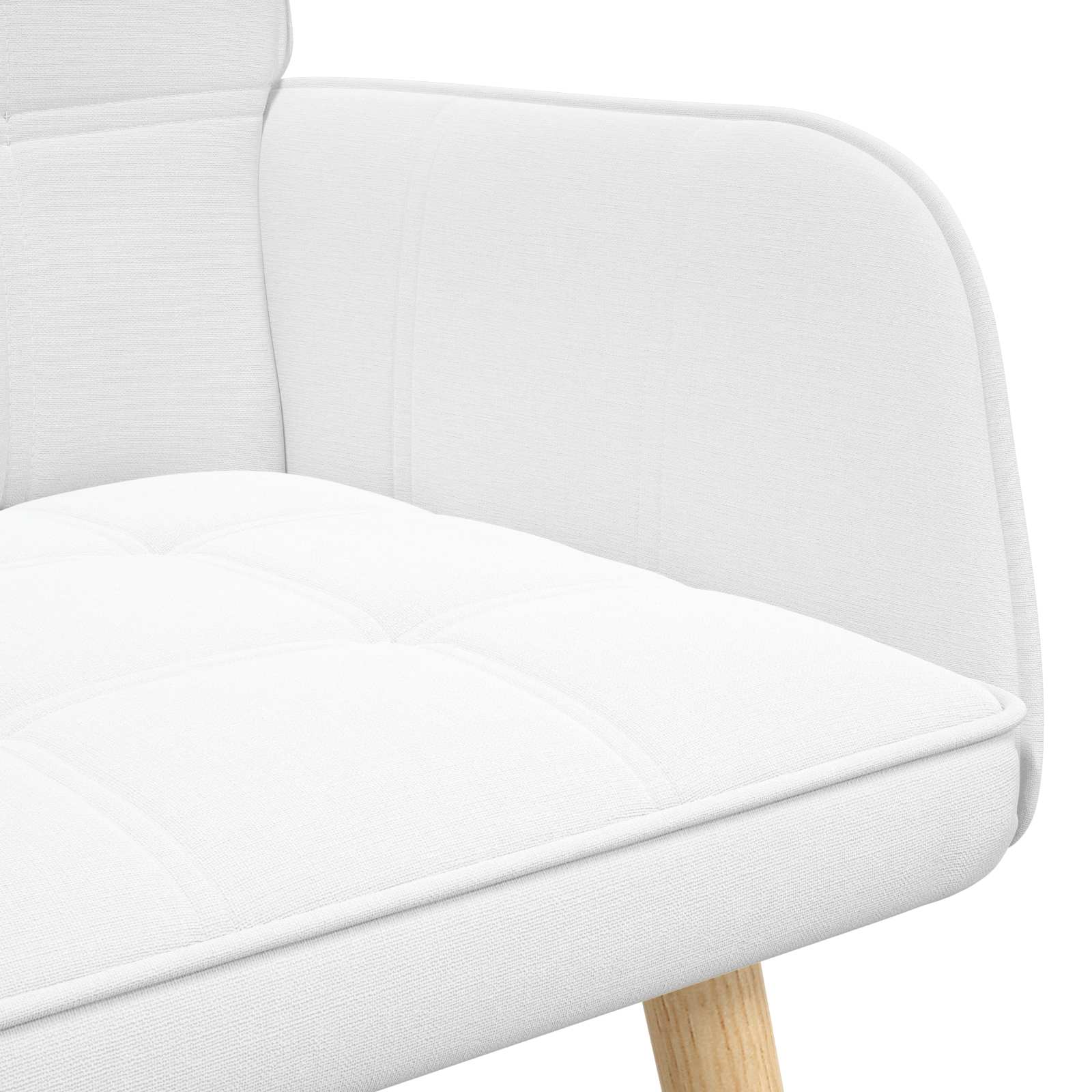 vidaXL Sofa dwuosobowa Biały 115 x 61 x 87 cm tkanina