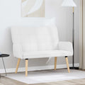 vidaXL Sofa dwuosobowa Biały 115 x 61 x 87 cm tkanina