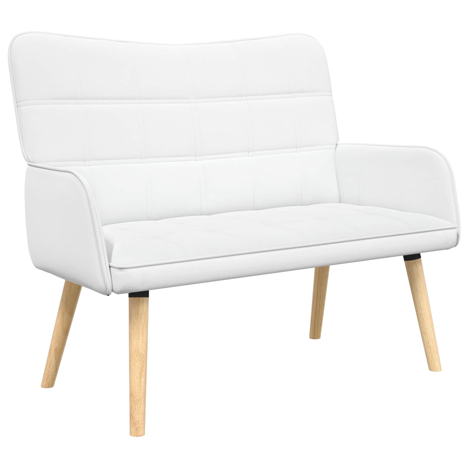 vidaXL Sofa dwuosobowa Biały 115 x 61 x 87 cm tkanina