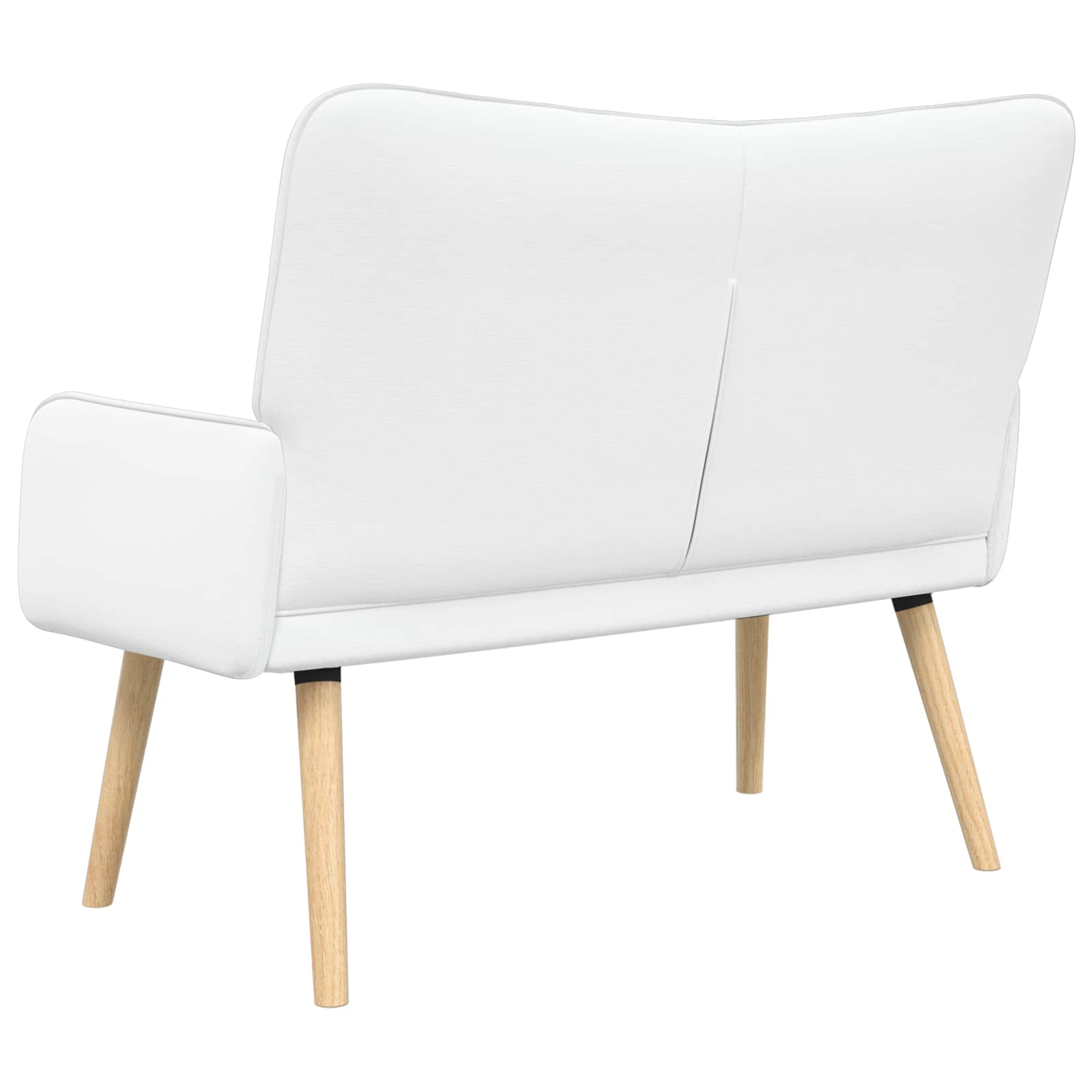 vidaXL Sofa dwuosobowa Biały 115 x 61 x 87 cm tkanina