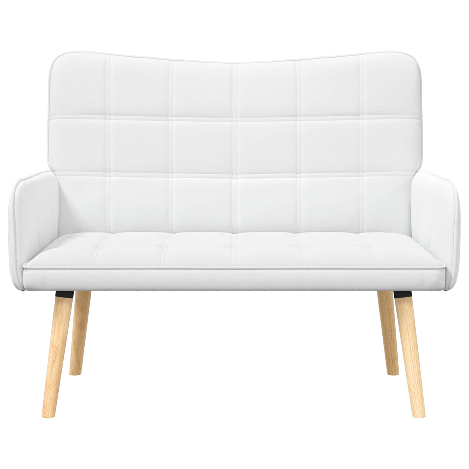 vidaXL Sofa dwuosobowa Biały 115 x 61 x 87 cm tkanina