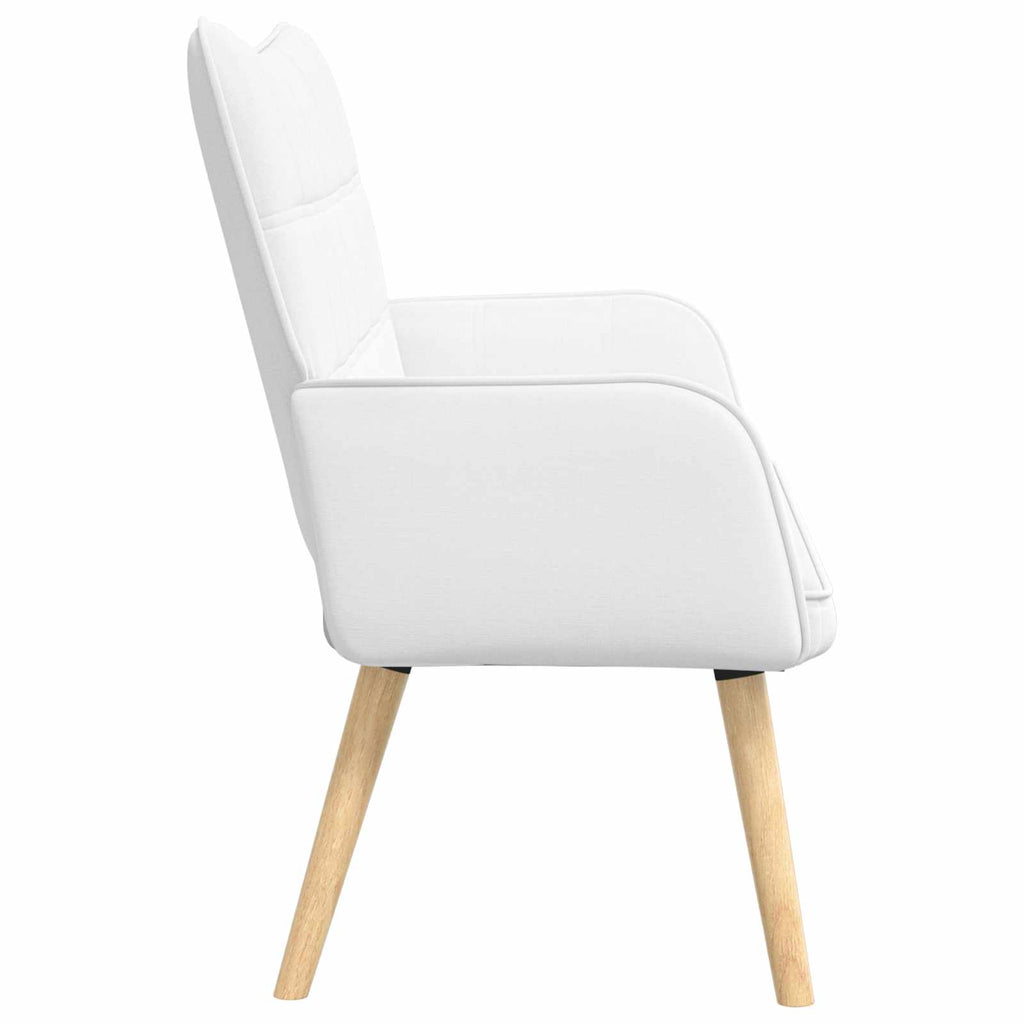 vidaXL Sofa dwuosobowa Biały 115 x 61 x 87 cm tkanina