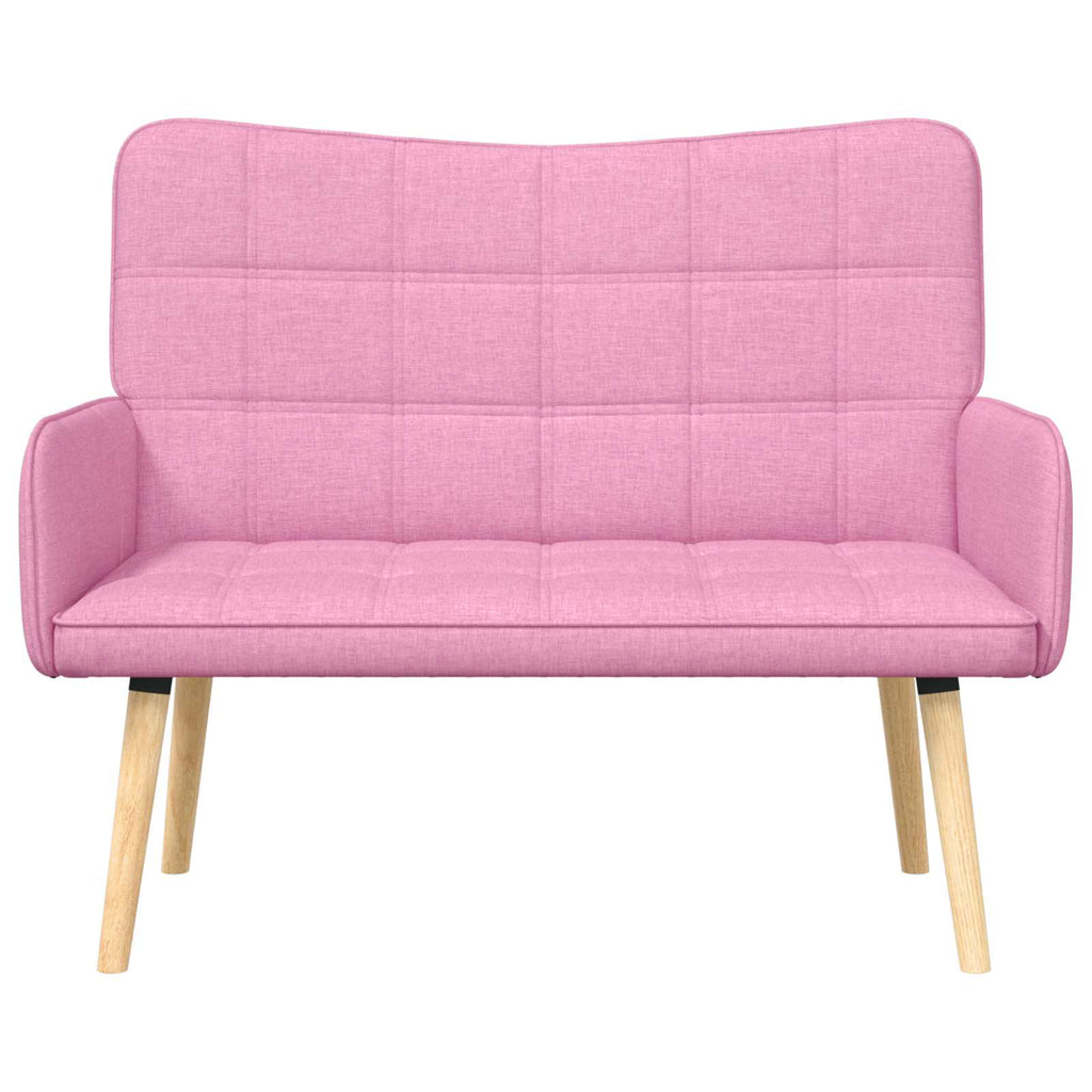 vidaXL Sofa dwuosobowa różowy 115 x 61 x 87 cm tkanina