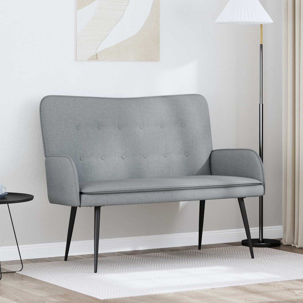 vidaXL Sofa dwuosobowa jasnoszary 115 x 61 x 87 cm tkanina